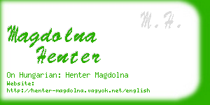 magdolna henter business card